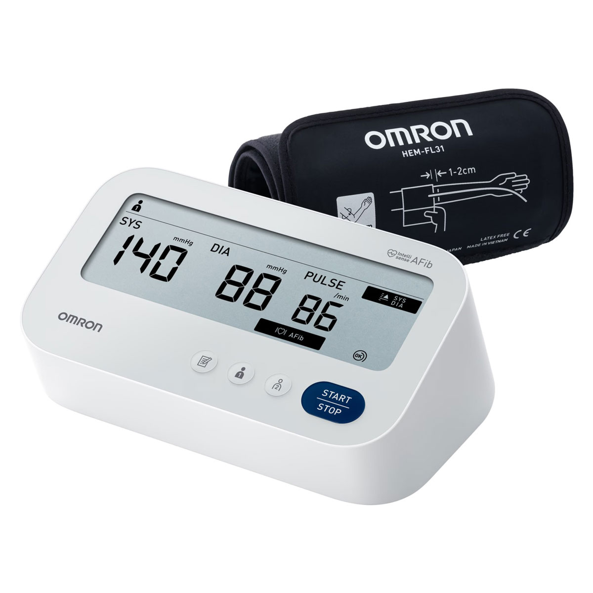 OMRON M3 Comfort Afib (HEM-7196-FLE) asinsspiediena mērītājs uz augšdelma