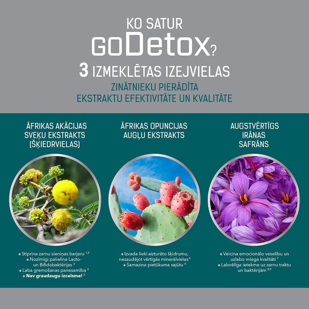 Silvanols GoDetox 3 izmeklētas izejvielas Silvanols GoDetox 3 izmekletas izejvielas