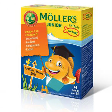 MÖLLER'S JUNIOR (apelsīnu - citronu garša) N45