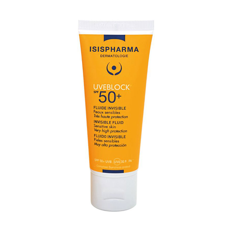 ISISPHARMA UVEBLOCK SPF50+ Fluid saules aizsargfluīds normālai un sausai sejas ādai, 40ml ISISPHARMA UVEBLOCK SPF50+ Fluid saules aizsargfluīds normālai un sausai sejas ādai, 40ml