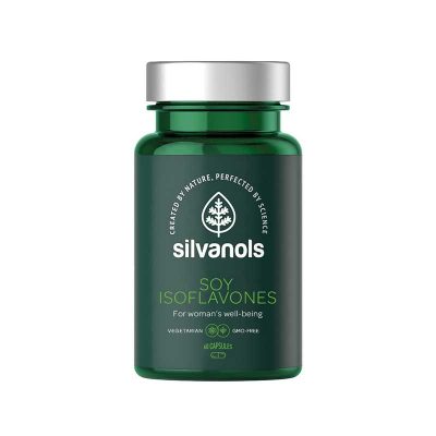 Silvanols SOY ISOFLAVONES sojas izoflavoni menopauzes simptomu mazināšanai 60 kaps.