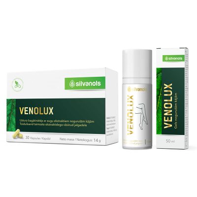 Silvanols VENOLUX komplekts vēnu veselībai un labsajūtai