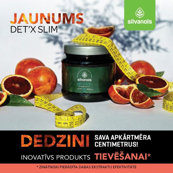 Silvanols DET’X SLIM ķermeņa svara samazināšanai, 400 g