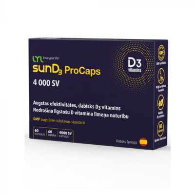 LYL sunD3 ProCaps 4000 SV, 60 kapsulas