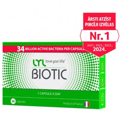 LYL BIOTIC probiotikas & prebiotikas, 14 kapsulas