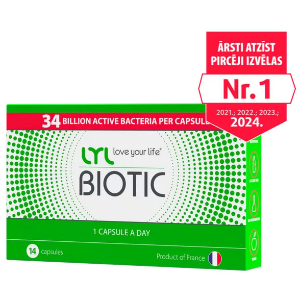 LYL BIOTIC probiotikas & prebiotikas, 14 kapsulas LYL BIOTIC probiotikas & prebiotikas, 14 kapsulas