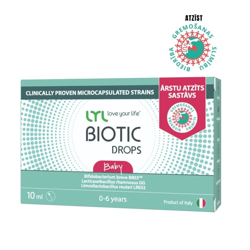 LYLBIOTIC Baby Drops labās baktērijas zīdainim LYLBIOTIC Baby Drops labās baktērijas zīdainim