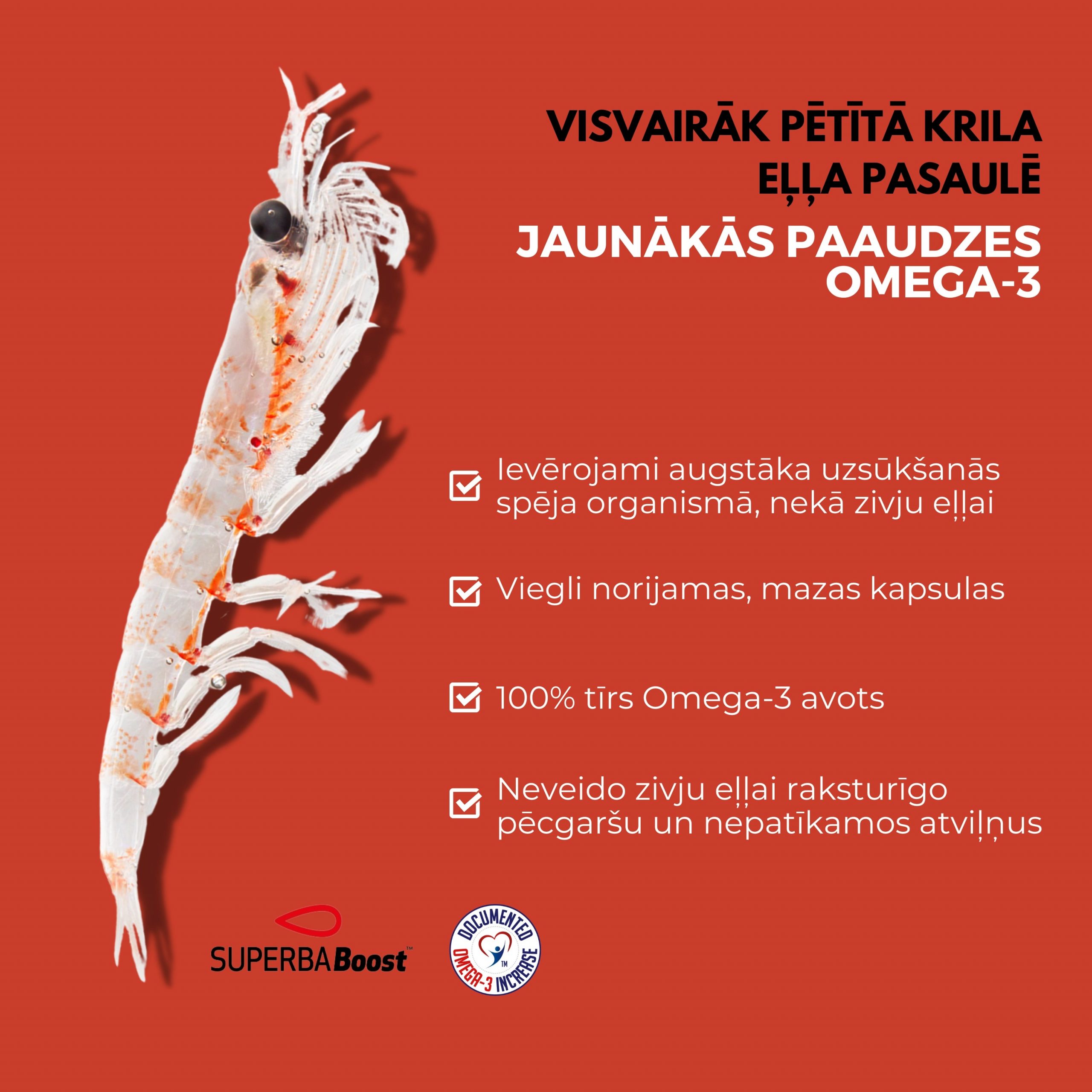 LYL Krill Oil Superba BOOST™ Omega-3 Koncentrāts, 30 kapsulas LYL Krill Oil Superba BOOST™ Omega-3 Koncentrāts, 30 kapsulas
