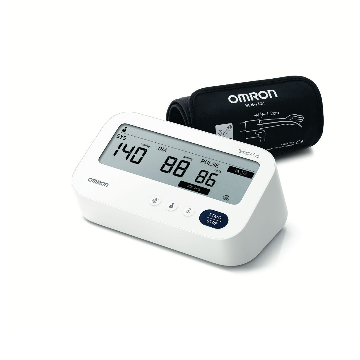 OMRON M3 Comfort Afib (HEM-7196-FLE) asinsspiediena mērītājs uz augšdelma OMRON M3 Comfort Afib (HEM-7196-FLE) asinsspiediena mērītājs uz augšdelma