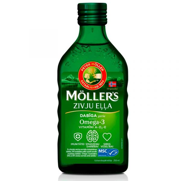MÖLLER'S zivju eļļa (dabīga garša) 250 ml