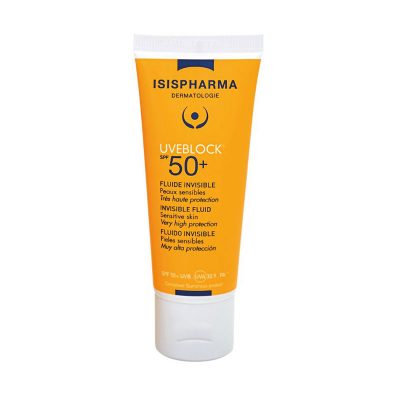 ISISPHARMA UVEBLOCK SPF50+ Fluid saules aizsargfluīds normālai un sausai sejas ādai, 40ml