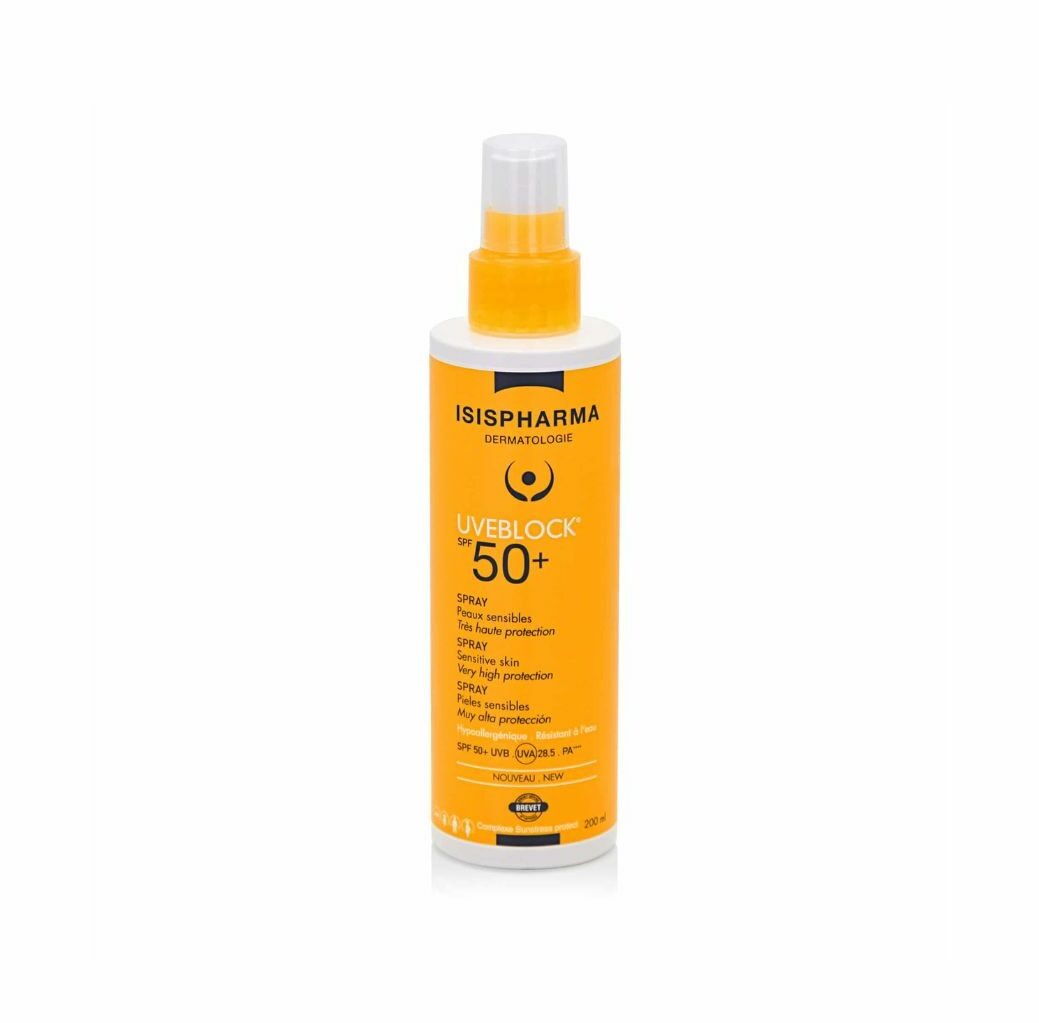 ISISPHARMA UVEBLOCK SPF50+ Spray aizsargsprejs sejai un ķermenim visai ģimenei, 200ml ISISPHARMA UVEBLOCK SPF50+ Spray aizsargsprejs sejai un ķermenim visai ģimenei, 200ml