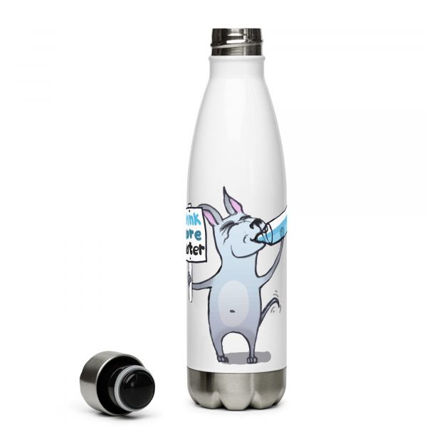 stainless steel water bottle white 17oz front 645e972e904fc