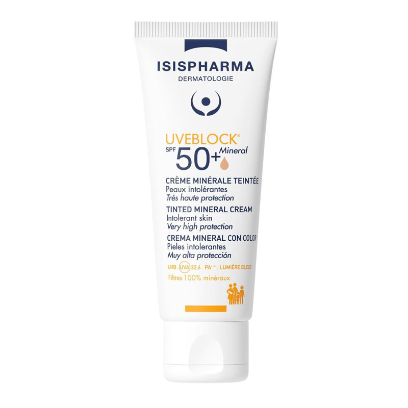 ISISPHARMA UVEBLOCK SPF 50+ Mineral tonēts minerālo filtru krēms 40ml ISISPHARMA UVEBLOCK SPF 50+ Mineral tonēts minerālo filtru krēms 40ml