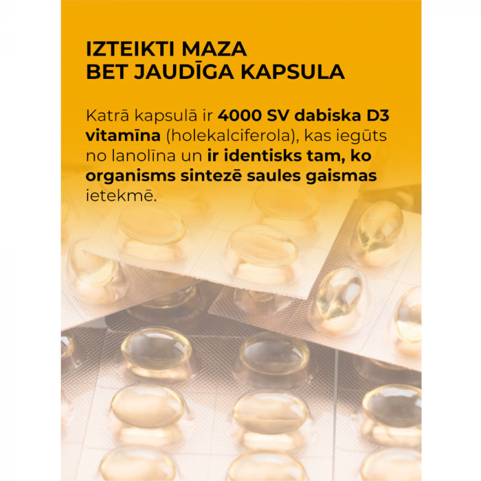 LYL sunD3 ProCaps 4000 SV jaudīga kapsula LYL sunD3 ProCaps 4000 SV jaudīga kapsula